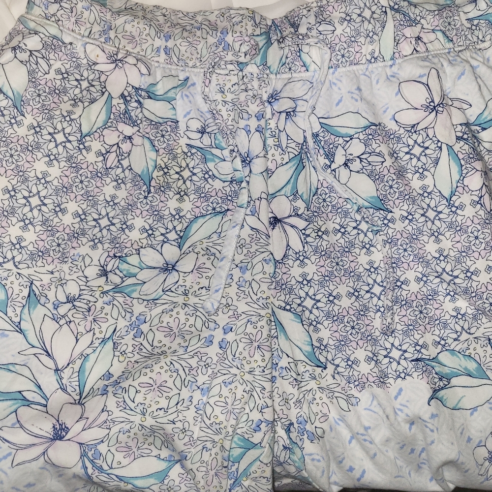 Jockey Blue and White Floral Pajama Pants - Picture 5 of 6